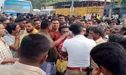 Visuals from the protest (File)