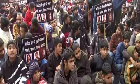 A visual from the protest (ANI)