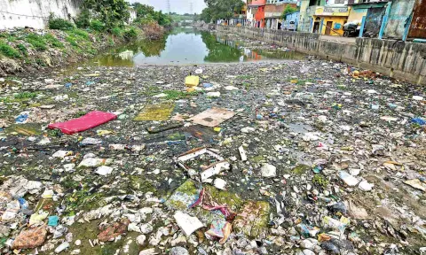 Clogged Buckingham canal played havoc during the recent monsoon in north and central Chennai (Photo: Hemanathan.M)