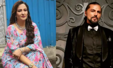 Actors Rakshanda Khan and Chetan Hansraj (IANS)