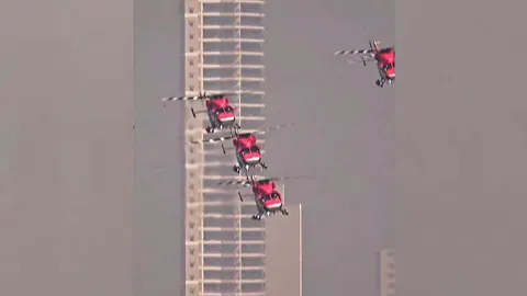 IAF Sarang Team in Action (Photo X/ @sarang_iaf)