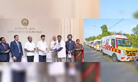 Chief Minister M K Stalin laid the foundation stone for the upgradation of Hosur Government District Headquarters Hospital (X/CMOTamilNadu)