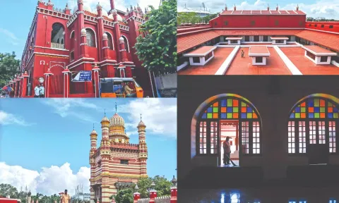 A view of various parts of renovated Humayun Mahal