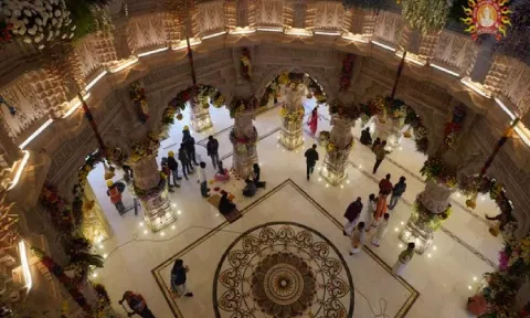 A view of the Shri Ram Janambhoomi Mandir (X/@ShriRamTeerth)