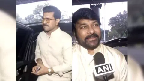 Ram Charan, Chiranjeevi (Image: ANI Photos)