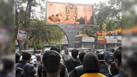 &nbsp;India and abroad came together to celebrate the 'Prana Pratishtha’ ceremony of Ram Lalla in Ayodhya (Photo/IANS)