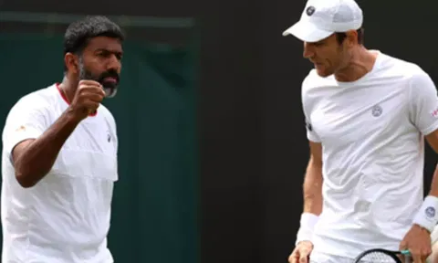 &nbsp;Rohan Bopanna and Matt Ebden (Photo: IANS)