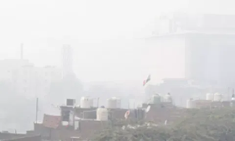 IGI Airport T3 witnessed PM2.5 levels at 320. (IANS)