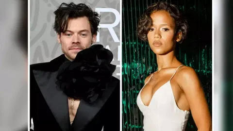 &nbsp;Singer-actor Harry Styles and Taylor Russell&nbsp;