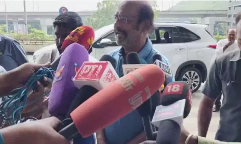 Screengrab from Rajinikanth's press meet.&nbsp;