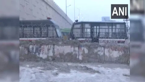 Visuals from Delhi's Gazipur border. (Photo/ANI)