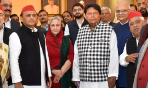 SP candidates file nominations for Rajya Sabha elections