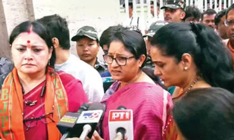 Union Minister Annapurna Devi, others after stopped from visiting Sandeshkhali