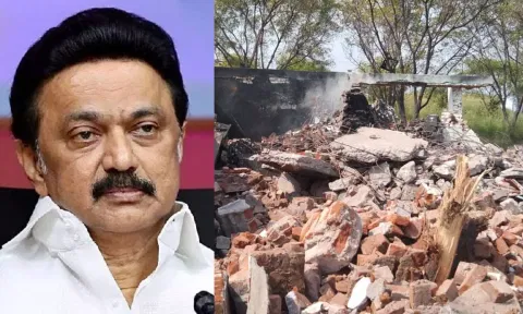 TN CM Stalin;&nbsp;Visual from the firecracker unit, where a blast took place in Virudhunagar&nbsp;on Saturday. (File)