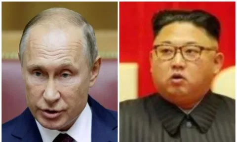 Russian President Vladimir Putin, North Korean leader Kim Jong-un (ANI)
