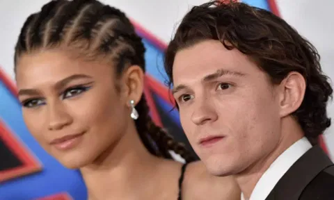 Zendaya with Tom Holland