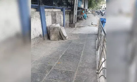 Debris on the pavement removed