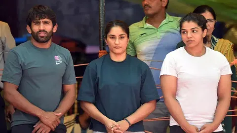 Bajrang, Vinesh, Sakshi