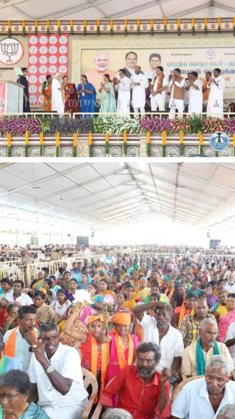 PM Modi addresses party cadres at Agastheeswaram in Kanniyakumari district ahead of 2024 LS poll