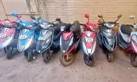 All the seven stolen scooters recovered from the lifter