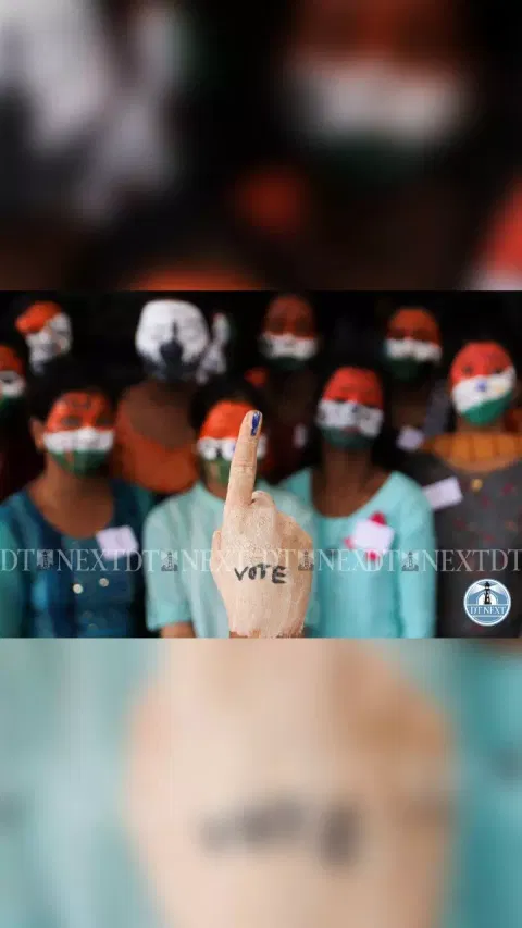 Students at Kanyaka Parameshwari College in Chennai spread the message of voting importance