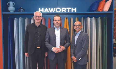 Franco Bianchi flanked by Henning Figge and Praveen Rawal