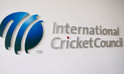 International Cricket Council logo at the ICC headquarters in Dubai (Reuters)