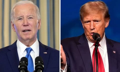&nbsp;US President Joe Biden and former President Donald Trump