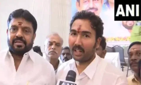 J Jayavardhan, AIADMK candidate from South Chennai Lok Sabha seat. Image Credit: ANI