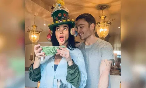 Amy Jackson with fiancé Ed Westwick (Instagram)