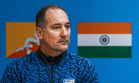Indian Football head coach Igor Stimac during a press conference ahead of SAFF Championship, in Bengaluru (PTI)