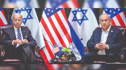 Joe Biden and Prime Minister Benjamin Netanyahu