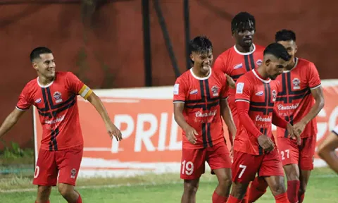 Churchill Brothers FC after beating Rajasthan United FC I-League 2023-24 (ANI)