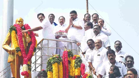 Edappadi K Palaniswami on Sunday garlanded the statue of Dr BR Ambedkar on his 134 birth anniversary in Salem