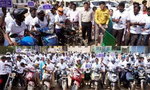 &nbsp;District Election Officer J Radhakrishnan flagged off bike rally in Kodambakkam&nbsp;