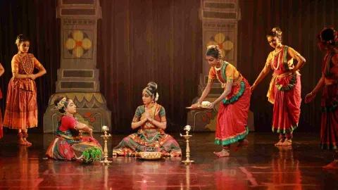 Dance performance by students of The Rukminidevi Natyakshetra Foundation