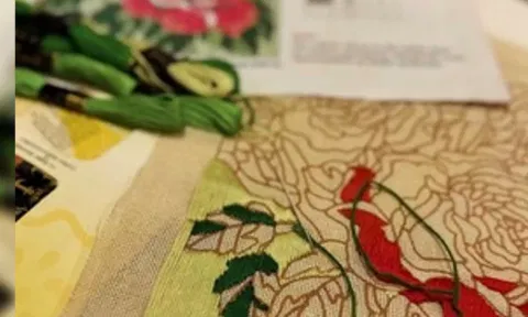 Deepika's embroidery work ( IANS)