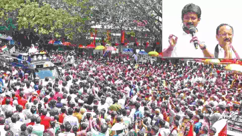 Minister Udhayanidhi Stalin campaigning in Coimbatore on Wednesday