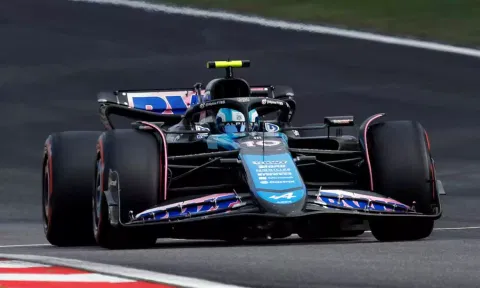 Alpine's Pierre Gasly in action during qualifying (Reuters)&nbsp;