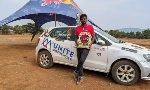 Nikhil J, supported by JK Tyre (ANI)