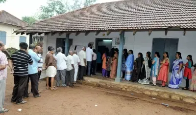 People stand in queue for casting their votes (IANS)&nbsp;