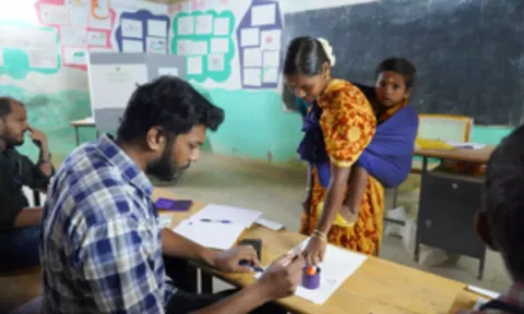 During Lok Sabha Election Voting (IANS)