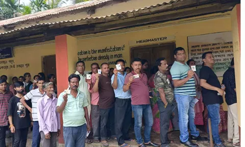 Large voter turnout recorded in Tripura. (ANI)