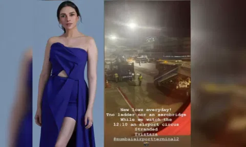 &nbsp;Actress Aditi Rao Hydari found herself stuck in a flight(IANS)