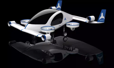 Prototype of a flying electric taxi (Photo: ePlane website)