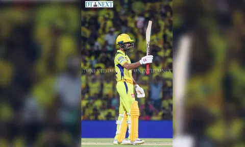Ruturaj Gaikwad during the match (Photo: Hemanathan M)