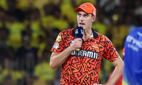 Pat Cummins during the match against CSK (Photo: Hemanathan M)&nbsp;&nbsp;