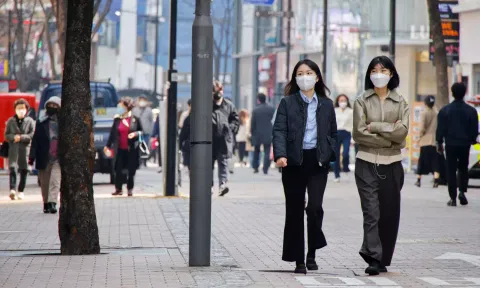 Covid mask mandate on South Korea(Reuters)