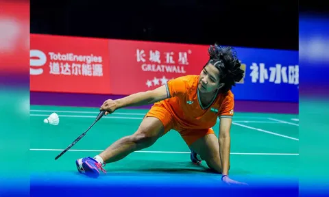 Indian shuttler Isharani Baruah in action during BWF Thomas and Uber cup 2024 (ANI)&nbsp;