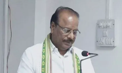 Tripura Governor Indrasena Reddy Nallu speaking at a blood donation camp in Agartala (ANI)